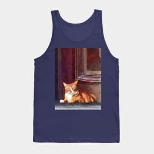 Cats - Orange Tabby in Doorway Tank Top